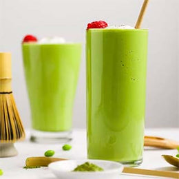This  Edamame Matcha 'Latte' made with Mori-Nu Edamame Flavored Silken Tofu can be a delightful way to refresh yourself.