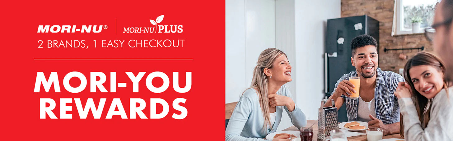 Join Mori-You Rewards to earn rewards points on Mori-Nu Silken Tofu and Mori-Nu Plus Fortified Tofu purchases! It's free to join and there is one easy checkout for purchases.
